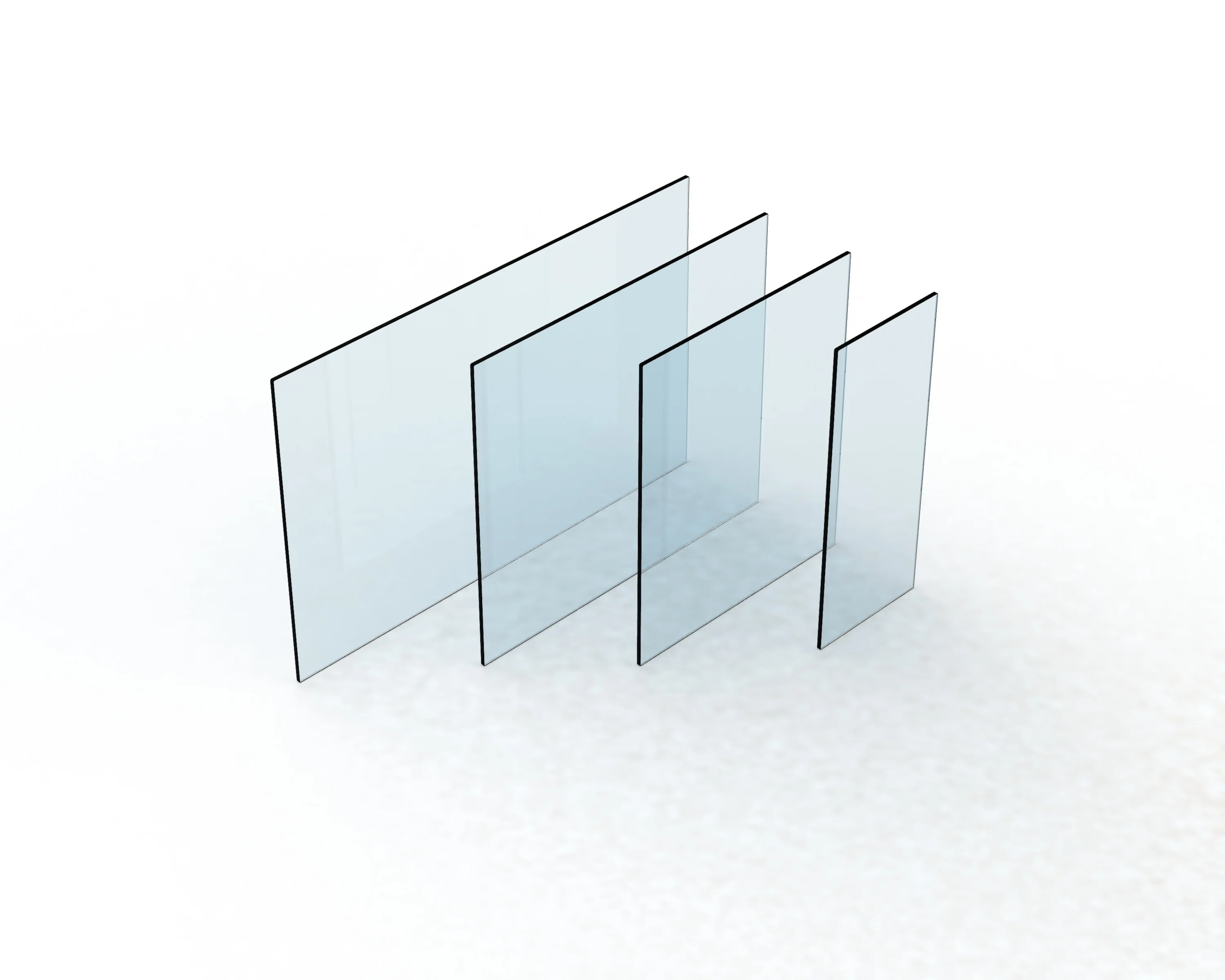 9 12mm CLEAR TOUGHENED HEAT SOAKED BALUSTRADE GLASS 970mm H