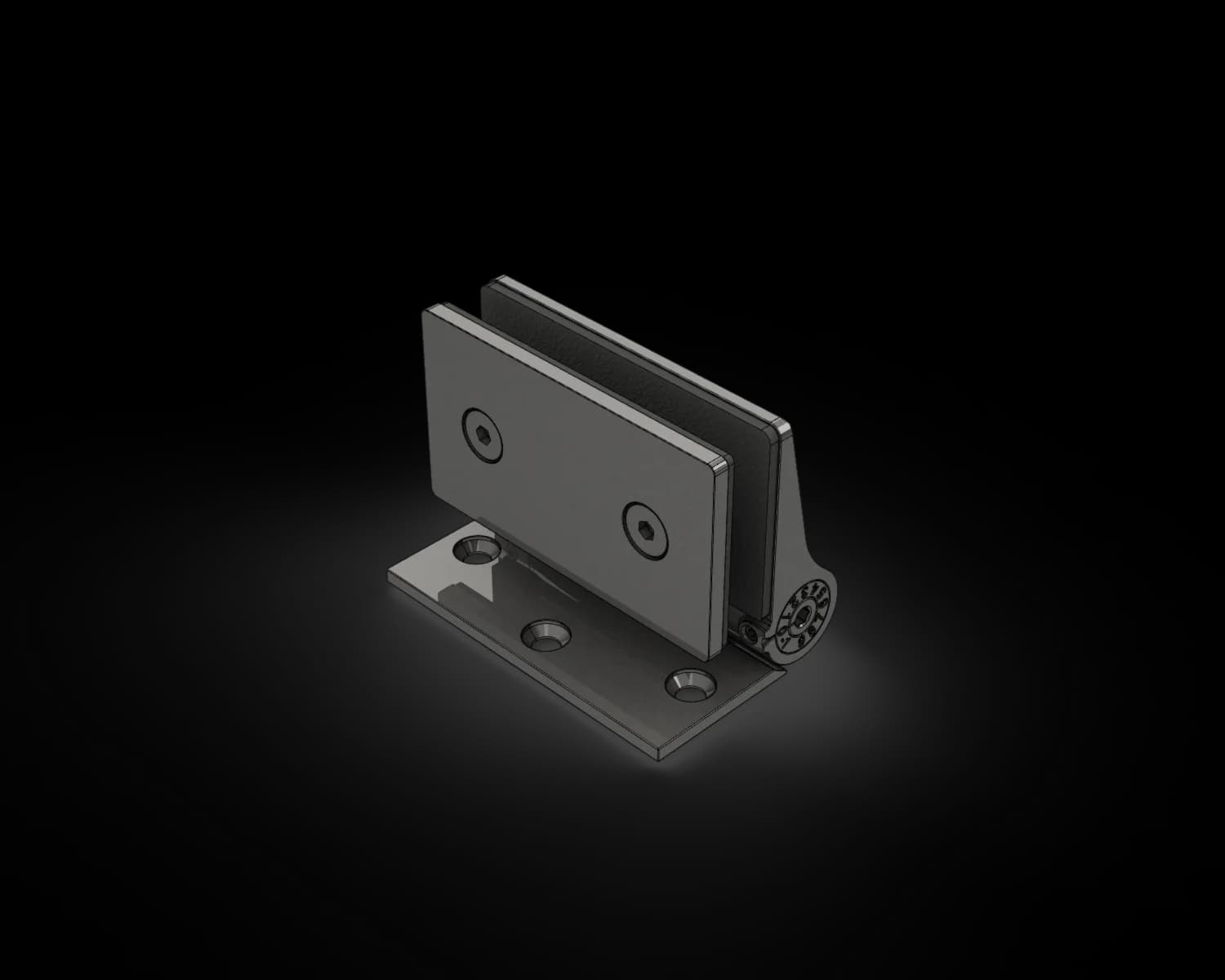 SHC2424M5 - Gemini Glass to Wall Spring Hinges MIRROR