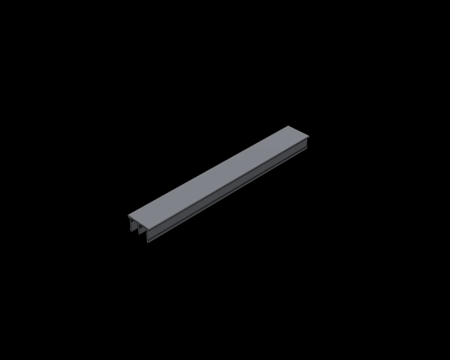 SFIF1800-PS - Semi-Frameless Infill Strip 1800mm - PALLADIUM