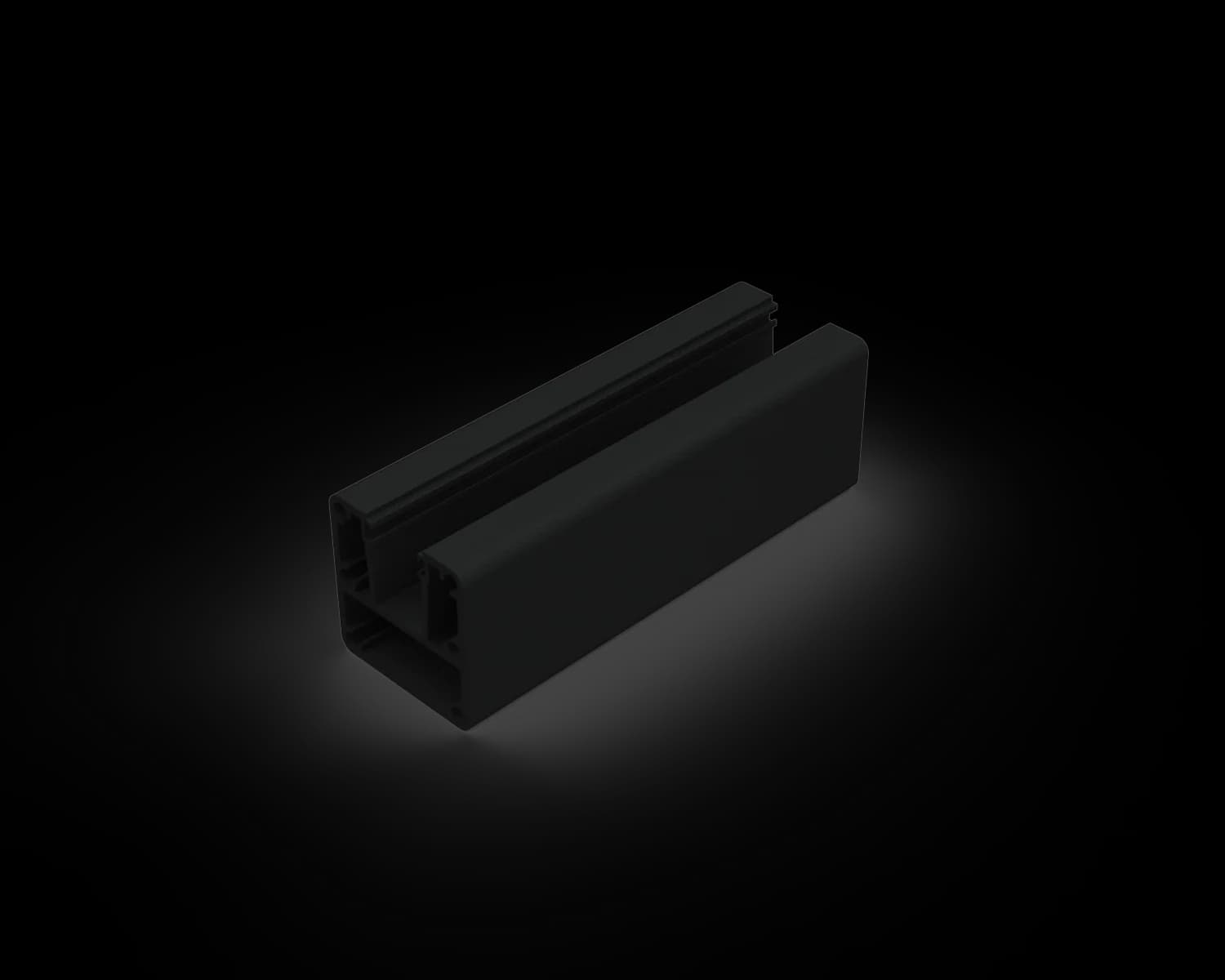 SF1WP1800-BK - 1 Way Post Kit 1800mm - SATIN BLACK