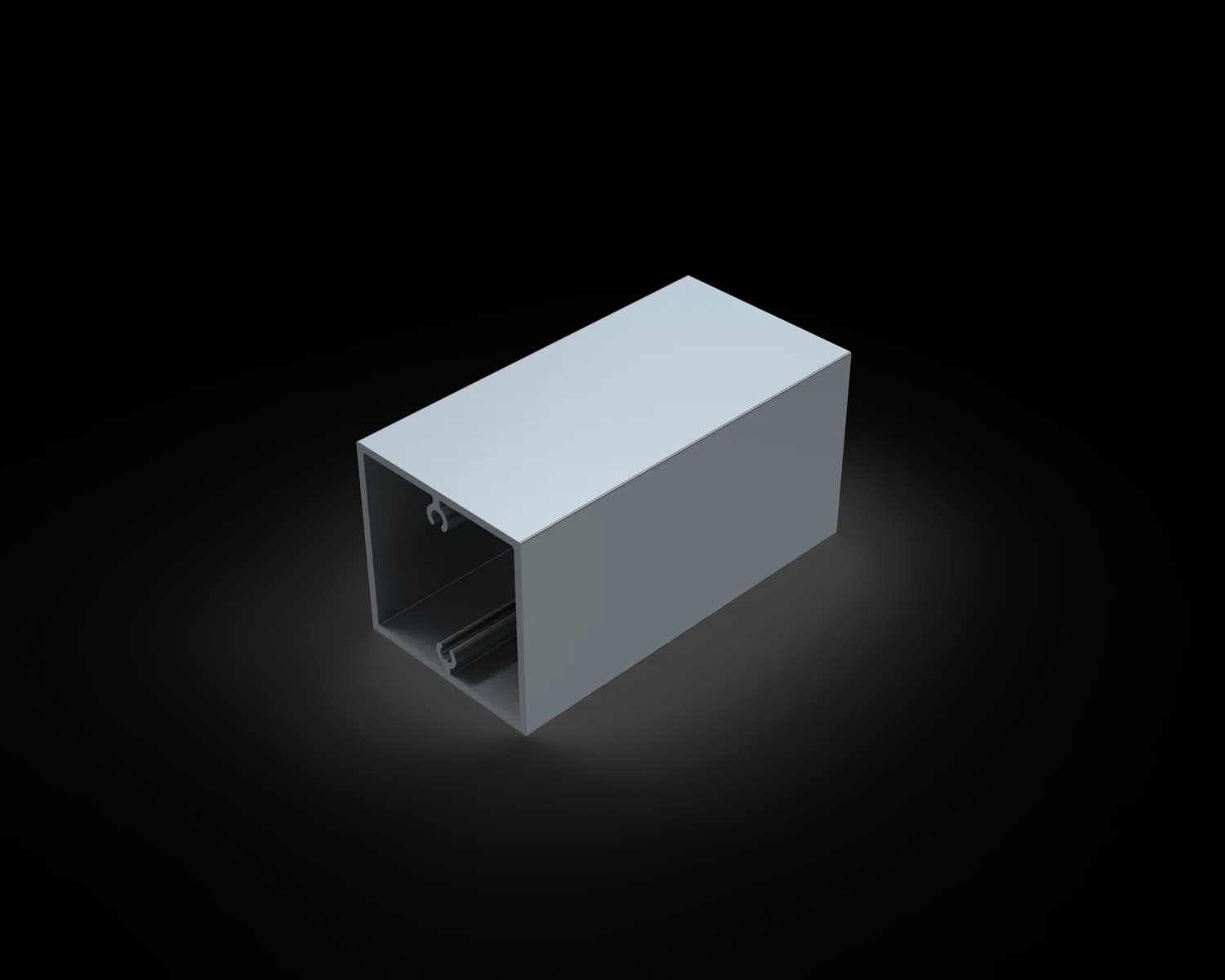 ALG1404-5 4 - Alguard 50mm Screw Fluted Rail - 50x50mm MILL
