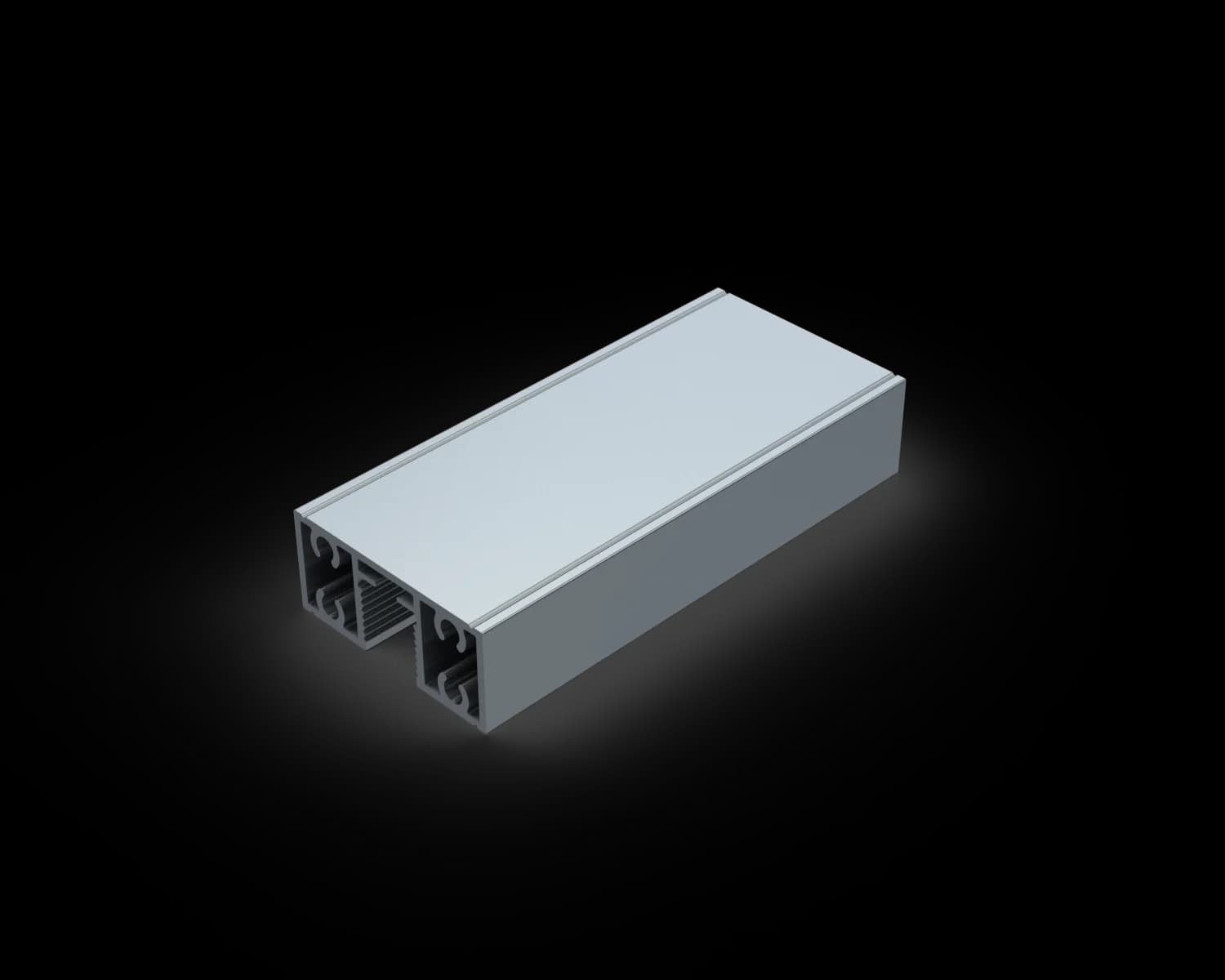 ALG1405-6 5 - Alguard Glazed Rail - 45x20mm MILL FINISH