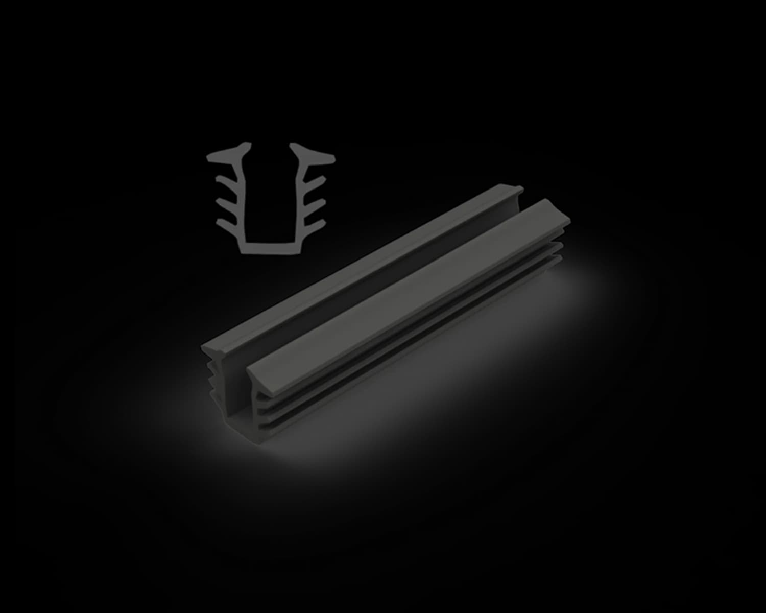 ALG1902 - Alguard Glazing Channel Rubber to suit 6mm Glass