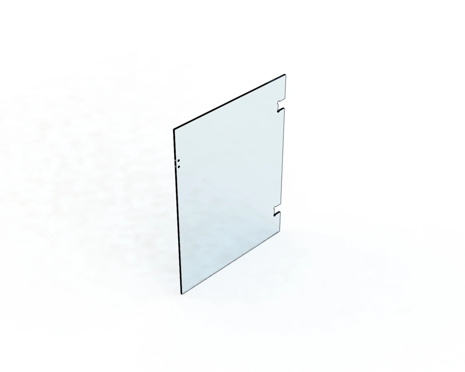 7 12mm CLEAR TOUGHENED GATES WITH CUT OUTS GLASS TO WALL