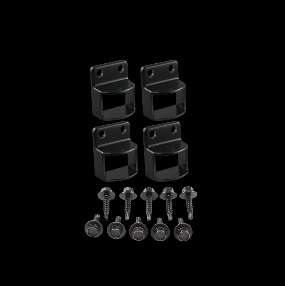 Aluminium 38x25mm Fence Panel Bracket Kit - 4 Pack (including 10 Screws)