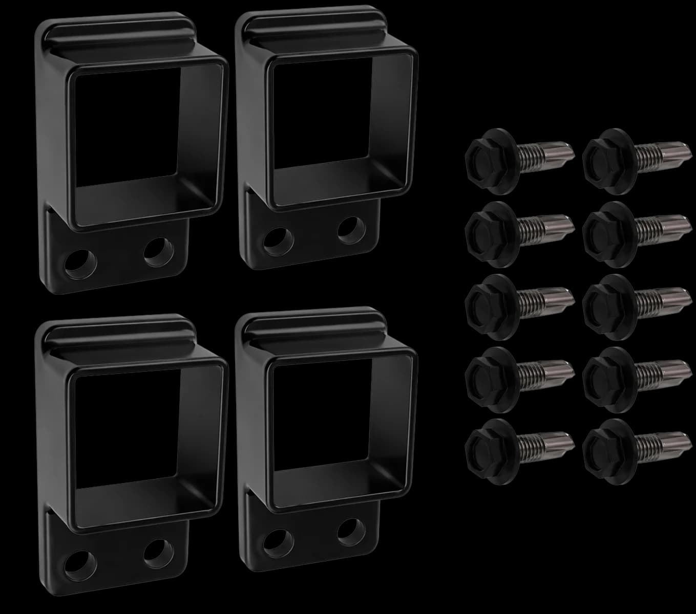 Aluminium 40x40mm Fence Panel Bracket Kit - 4 Pack (including 10 Screws)