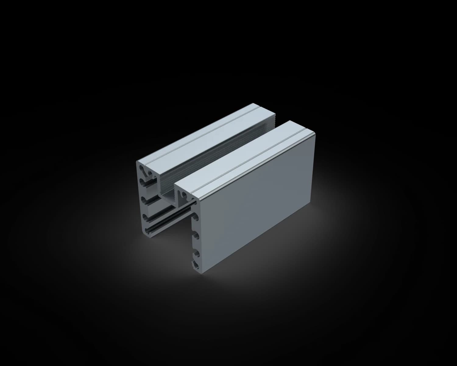 Alguard Glazed Post - 56x56mm - 6300mm - MILL FINISH
