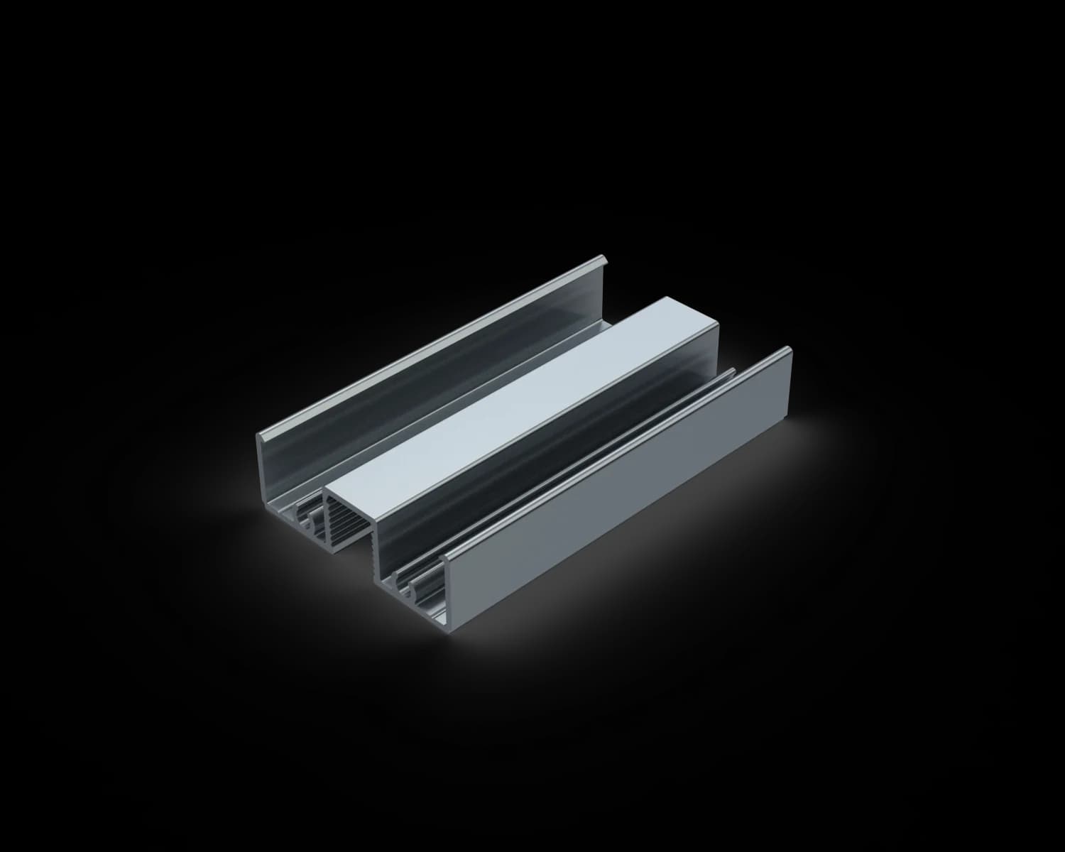 Alguard 12mm Glazed Undercap - 6500mm - MILL FINISH