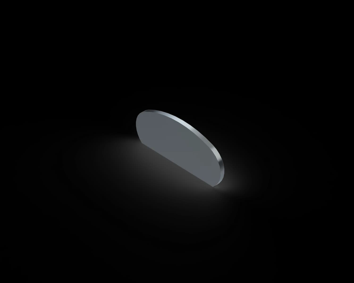 Alguard Ellipse End Cap (Plate Only) - 68x30x3mm - MILL FINISH